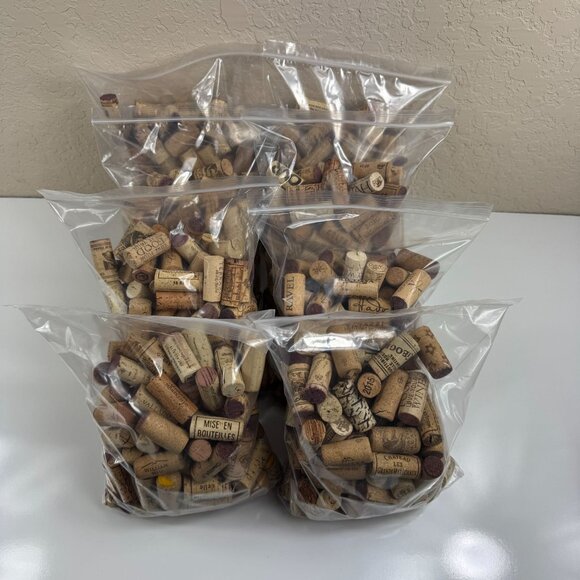 Wine Corks Natural Variety 1LB Lot 90-100# Holiday Crafting Upcycling Wedding - Picture 2 of 4